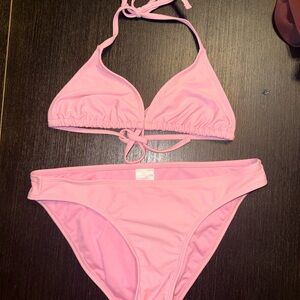 Xhilaration Light Pink Triangle Bikini Set